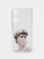 Алый силиконовый чехол для infinix Hot 20 4G, с принтом, с рисунком (Инфиникс Хот 20 4г)