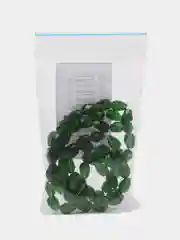 Тёмно-зелёный бисер  бусина стеклянная каплевидная 4 х 6 мм 8 г/уп.
