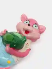 Тёмно-розовый магнит декоративный "Кошки", из полистоуна, 50 х 75 мм