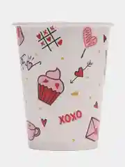 Белый посуда бумажная одноразовая "С любовью.."