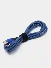 Синий кабель PD 3A 60/20Вт, 1м/1.5м Type-C/Type-C, Apple Lightning/Type-C