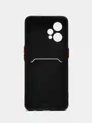 Черный чехол для Realme 9 4G / Realme 9 Pro Plus 4G (Реалми 9 Про Плюс), с карманом для карт
