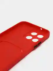 Красный чехол Honor X6, Honor X8 5G VNE-N41 (Хонор Х6, Х8), с карманом для карт, прозрачный
