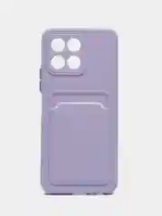 Сиреневый чехол Honor X6, Honor X8 5G VNE-N41 (Хонор Х6, Х8), с карманом для карт, прозрачный