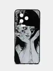 Белый силиконовый чехол для Infinix NOTE 12 PRO 4G / NOTE 12 2023, с принтом, с рисунком (Инфиникс Нот 12 Про 4 джи / 12 2023)