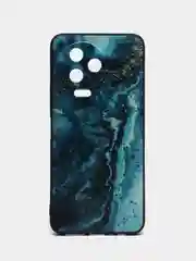 Тёмно-бирюзовый силиконовый чехол для Infinix NOTE 12 PRO 4G / NOTE 12 2023, с принтом, с рисунком (Инфиникс Нот 12 Про 4 джи / 12 2023)
