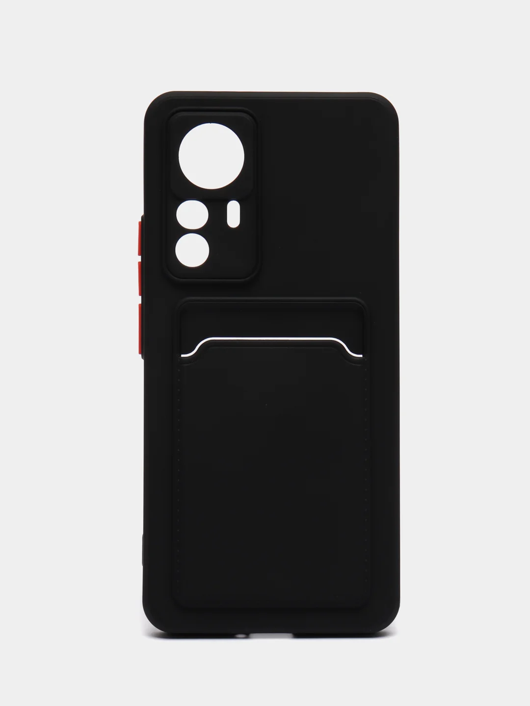 Черный чехол Xiaomi 12T 12T Pro / Сяоми 12Т 12Т Про, с карманом для карт