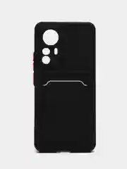 Черный чехол Xiaomi 12T 12T Pro / Сяоми 12Т 12Т Про, с карманом для карт