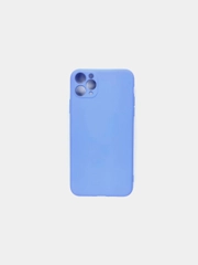 Чехол для IPhone 11 Pro Max однотонный силиконовый с защитой камеры