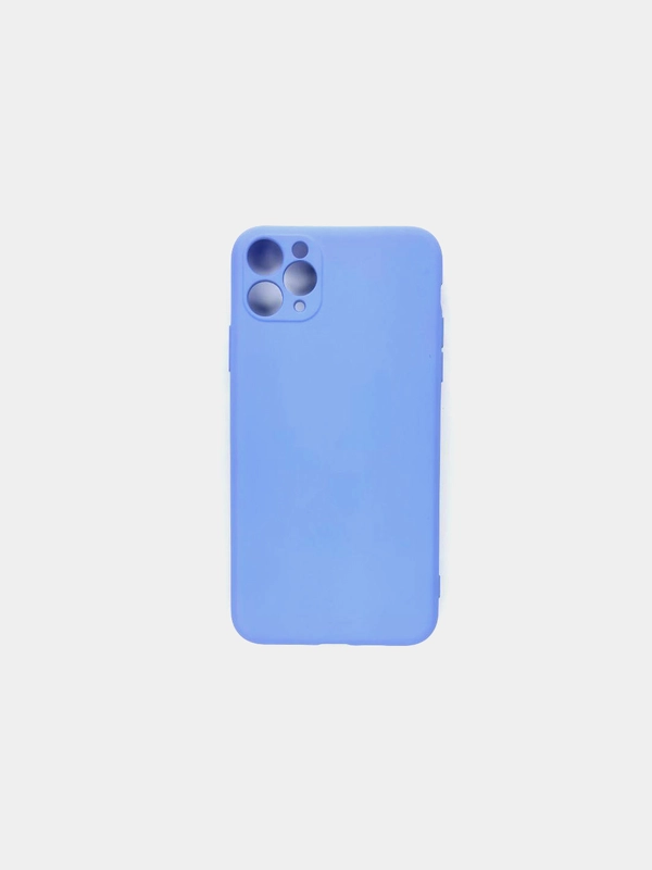 Чехол для IPhone 11 Pro Max однотонный силиконовый с защитой камеры