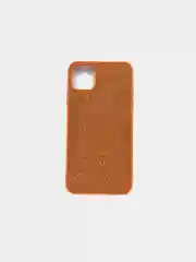 Оранжевый чехол для IPhone 11 Pro Max с нейлоновой (тканевой) вставкой