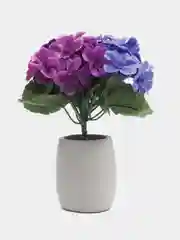 Белый искусственные цветы, фиалки, пластиковый букет, композиция 20 см