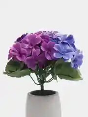Белый искусственные цветы, фиалки, пластиковый букет, композиция 20 см