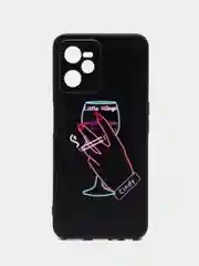 Голубой силиконовый чехол для Realme C35 4G/Realme Narzo 50A Prime, с принтом