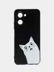 Бронзовый силиконовый чехол для Realme C33, с принтом, с рисунком (Реалми С33)