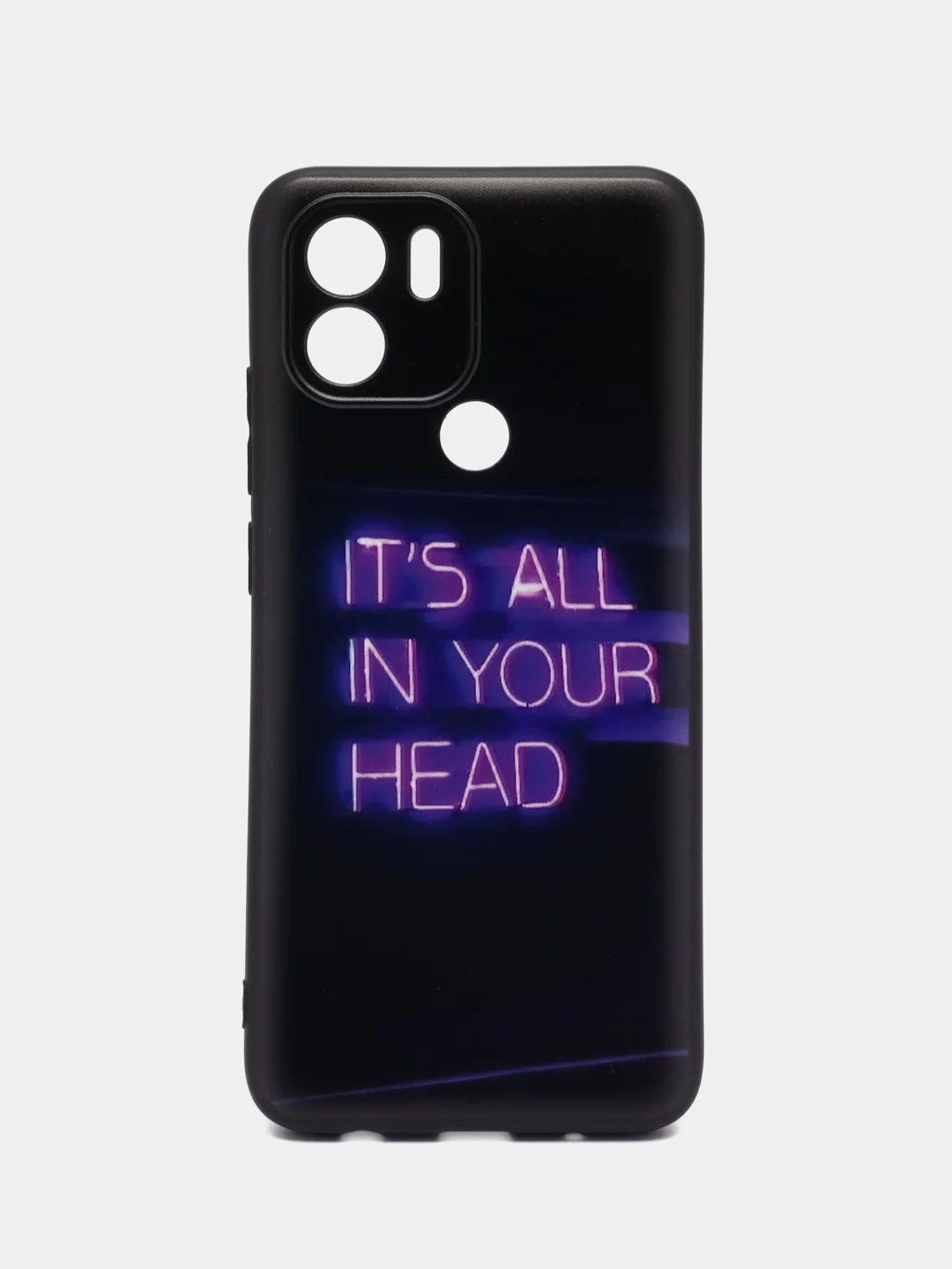 Серый чехол для Xiaomi Redmi A1+/A2+/Poco C51 (Сяоми Редми А1 Плюс), с принтом