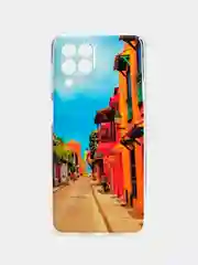 Терракотовый чехол Samsung Galaxy M33 с рисунком / принтом