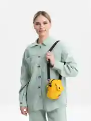 Желтый сумка женская через плечо холщевая на подарок
