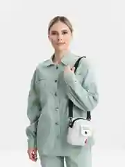 Белый сумка женская через плечо холщевая на подарок