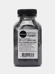 Тонер NetProduct для HP LJ P1005/P1505/ProP1566/ProP1102, Bk, 60 г, банка