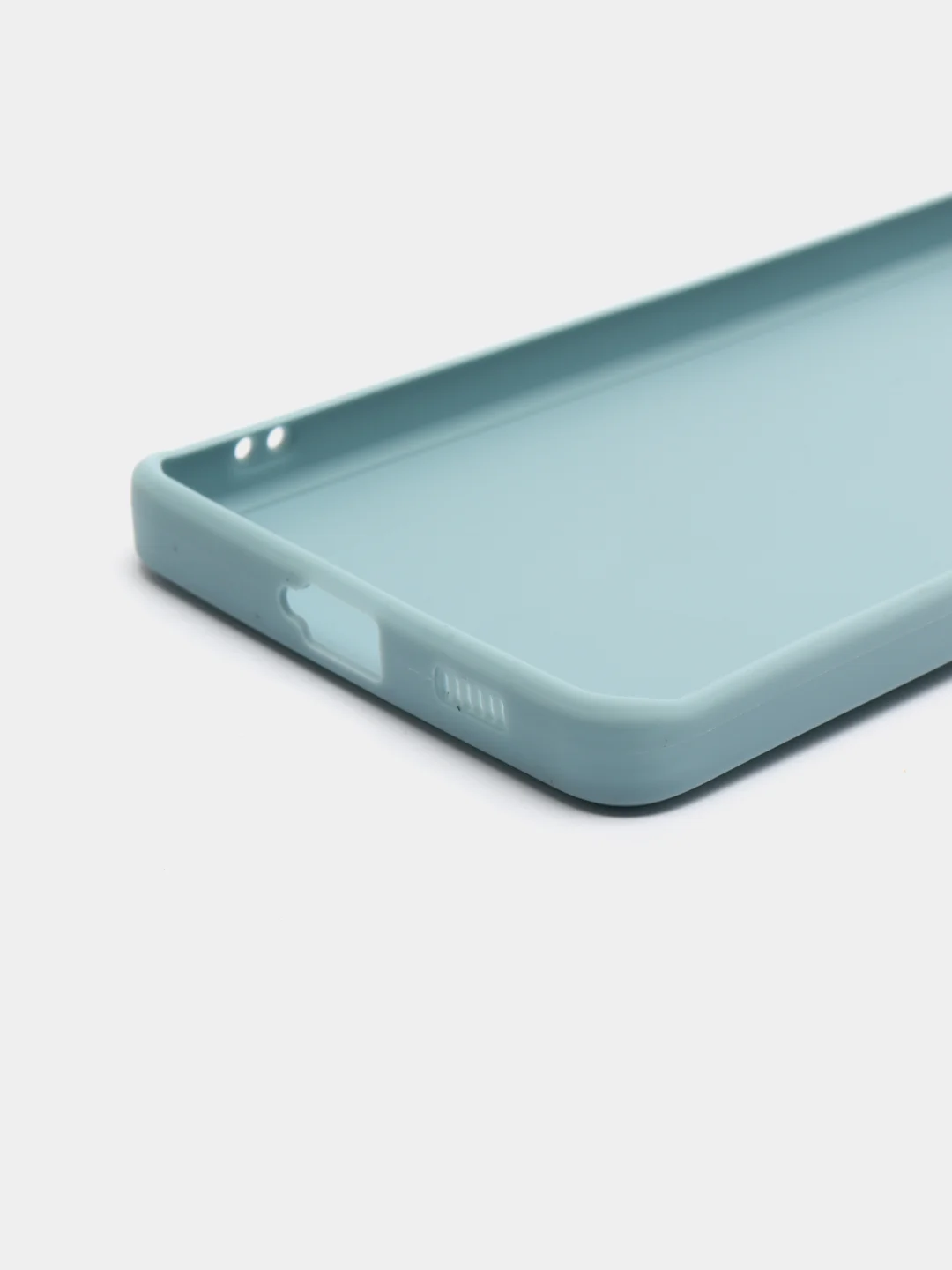 Светло-синий чехол для Samsung Galaxy S21 Ultra (Самсунг С21 ультра) Силиконовый, c защитой камеры