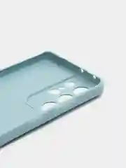 Светло-синий чехол для Samsung Galaxy S21 Ultra (Самсунг С21 ультра) Силиконовый, c защитой камеры