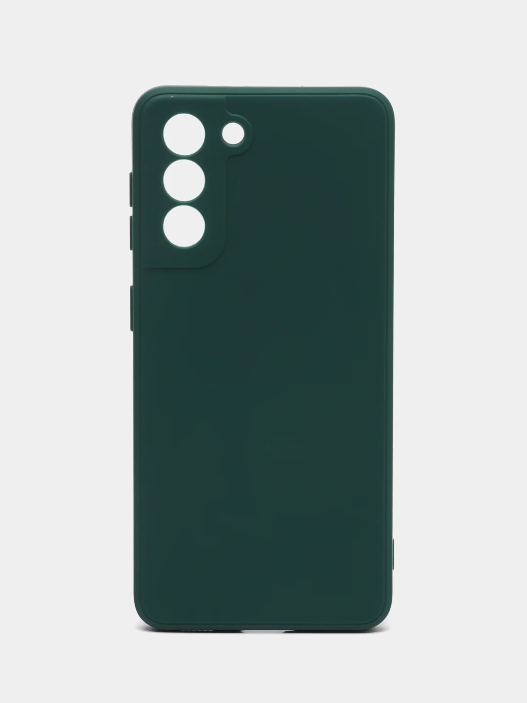 Тёмно-зелёный чехол Samsung Galaxy S21, Самсунг Галакси С21 прозрачный силиконовый