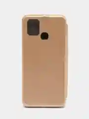 Золотой чехол-книжка для Infinix Smart 6, Инфиникс Смарт 6