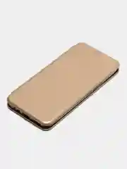 Золотой чехол-книжка для Infinix Smart 6, Инфиникс Смарт 6