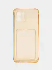 Золотой силиконовый чехол Xiaomi Redmi A1, (Сяоми Редми А1), с карманом, прозрачный