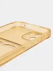 Золотой силиконовый чехол Xiaomi Redmi A1, (Сяоми Редми А1), с карманом, прозрачный