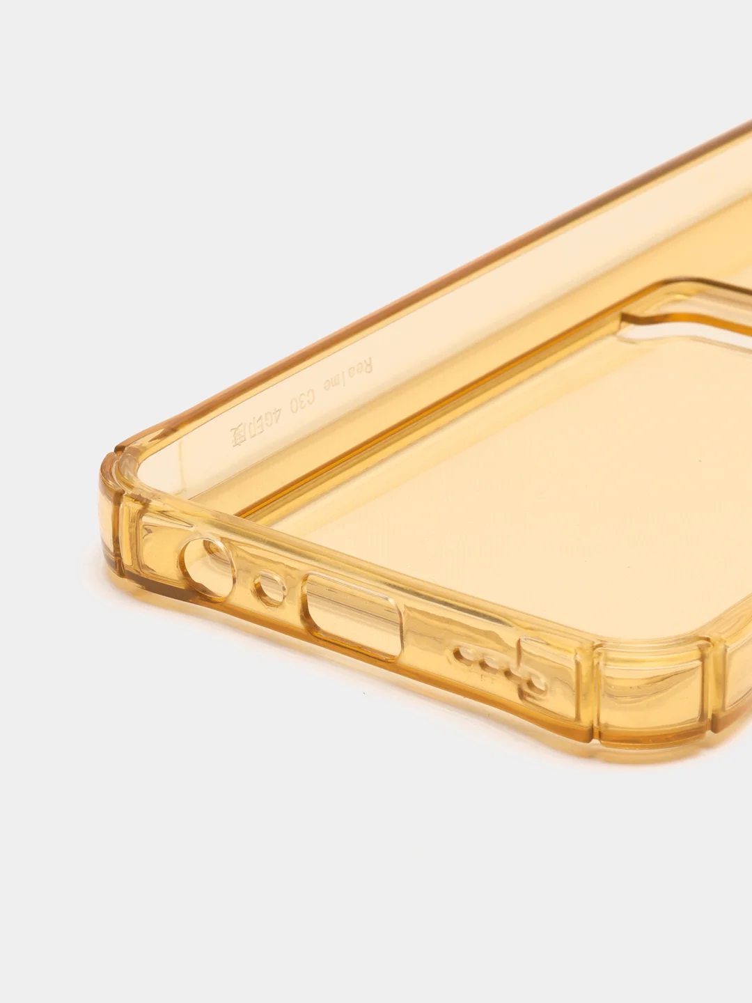 Золотой чехол для Realme C30 / C30S / 50i PRIME (Реалми С30 / 50И Прайм), силиконовый, прозрачный