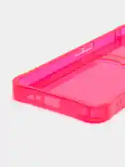 Красный силиконовый чехол для Realme C31 (Реалми С31), с карманом для карт, прозрачный