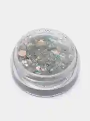 Серебряный блестки для декора ногтей