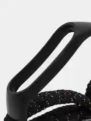 Хром плетеный нейлоновый ремешок / монобраслет с регулировкой для Xiaomi Mi Band 3, 4, 5 и 6