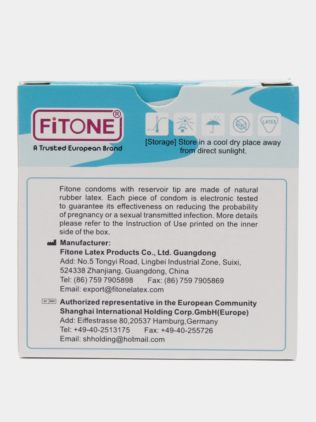 Бирюзовый презервативы FITONE 3/12 шт, для достижения оргазма обоими, GERMANY QUALITY