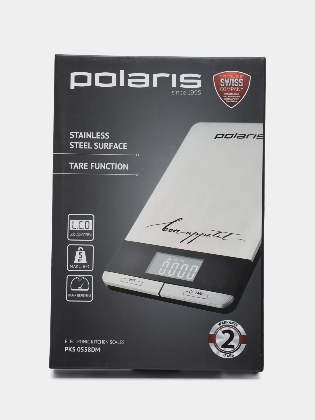 Кухонные весы Polaris PKS 0558DM Стальной