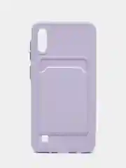 Силиконовый чехол Samsung Galaxy A10 Самсунг Галакси А10 с карманом для карт прозрачный