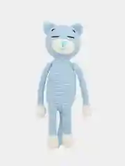 Голубой вязаный игрушка Котик Амигуруми