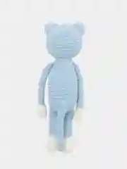 Голубой вязаный игрушка Котик Амигуруми