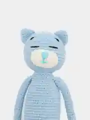 Голубой вязаный игрушка Котик Амигуруми