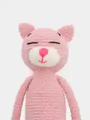 Розовый вязаный игрушка Котик Амигуруми