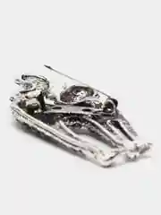 Серебряный брошь со стразами "Кошка", 2 цвета