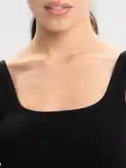 Черный топ женский базовый, кроп топ, майка