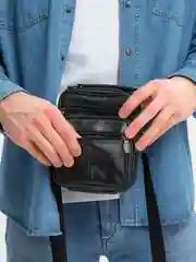 Черный сумка мужская на плечо, барсетка