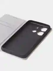 Тёмно-серый чехол-книжка для Tecno Spark GO (2023) / Tecno Pop 7 / Pop 7 Pro из нубука Super Creative