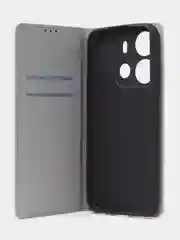 Тёмно-серый чехол-книжка для Tecno Spark GO (2023) / Tecno Pop 7 / Pop 7 Pro из нубука Super Creative