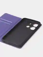 Фиолетовый чехол-книжка для Tecno Spark GO (2023) / Tecno Pop 7 / Pop 7 Pro из нубука Super Creative
