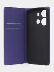 Фиолетовый чехол-книжка для Tecno Spark GO (2023) / Tecno Pop 7 / Pop 7 Pro из нубука Super Creative
