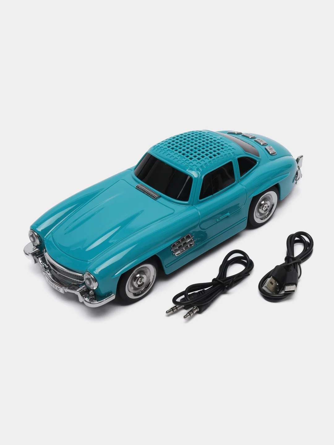 Бирюзовый bluetooth колонка в виде машины Classic Benz 300SL, 25x10x7 cm